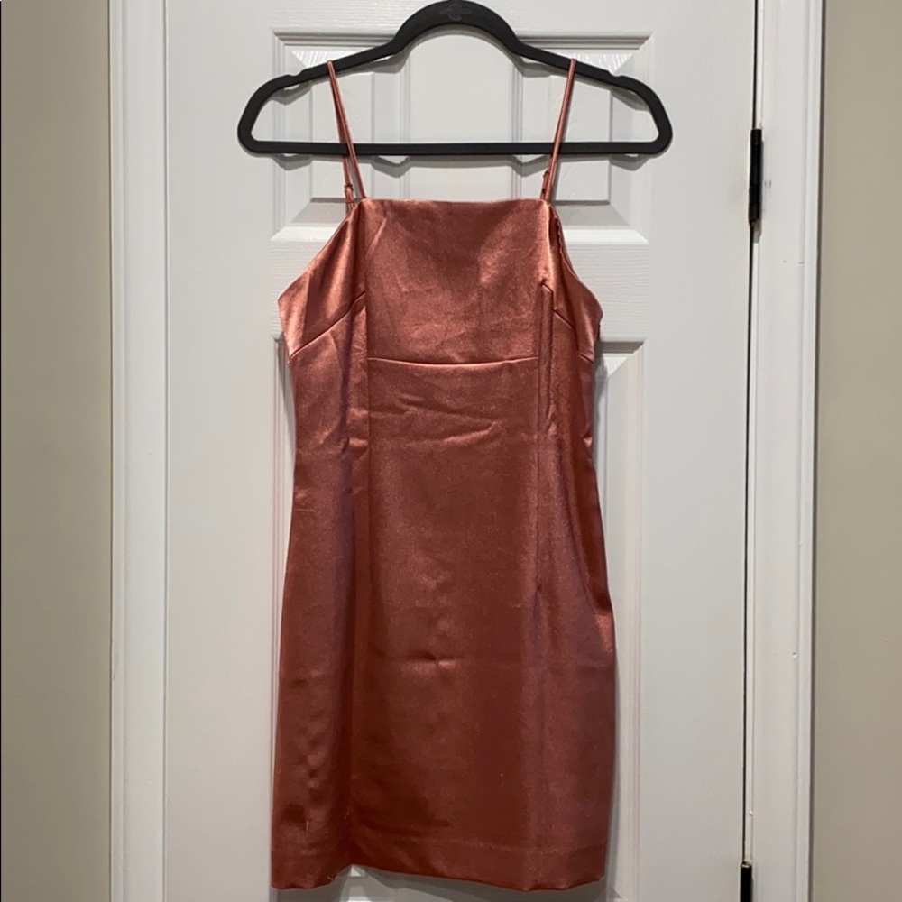 Forever 21 Faux Silk Peach Mini Dress